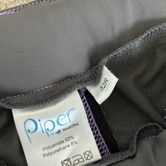 32R Piper evolution, charcoal with power purple, knee patch. Great Condition - Picture 4 of 4